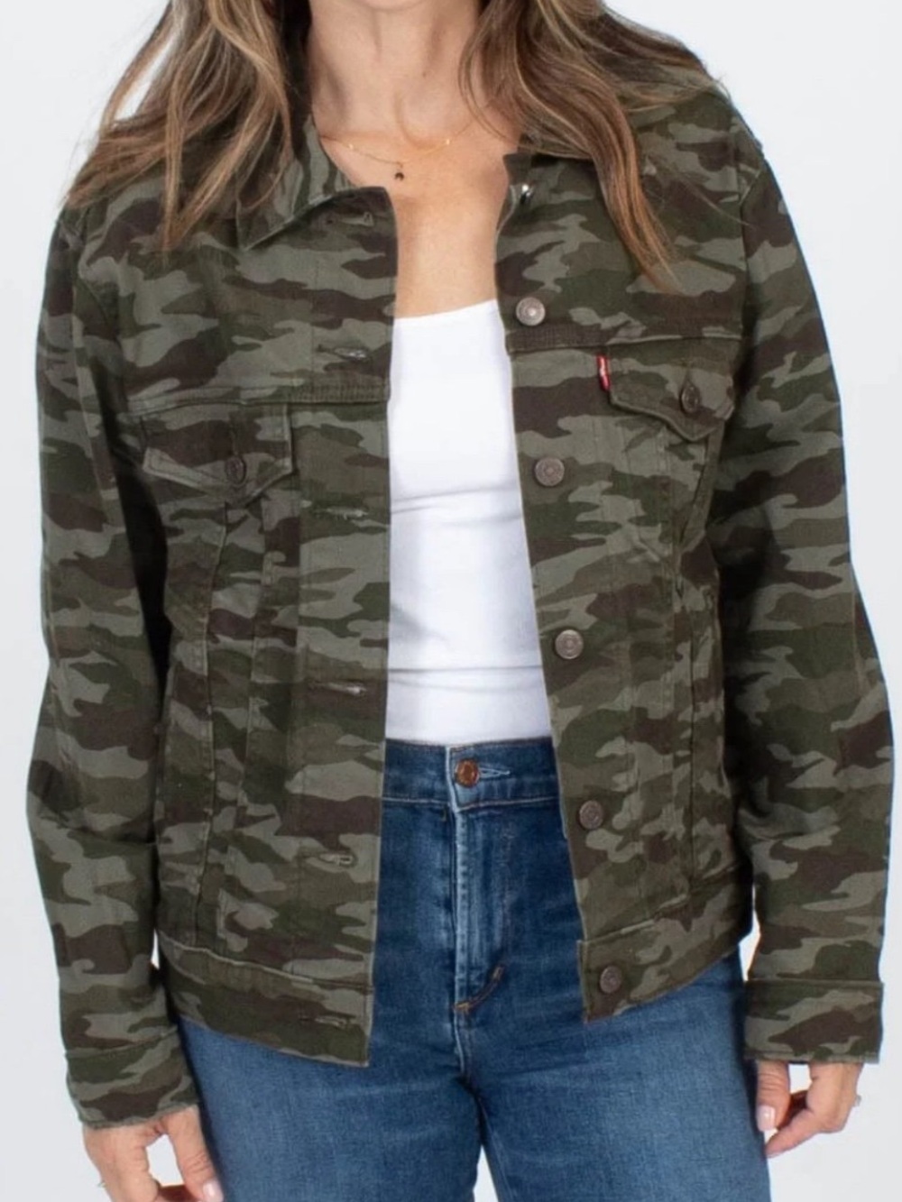 Levi's Green Camouflage Denim Jacket size M